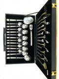 29-Piece Silver Stainless Steel Cutlery Set with Executive Briefcase | Handcrafted Wazirabad Flatware | Lifetime Warranty