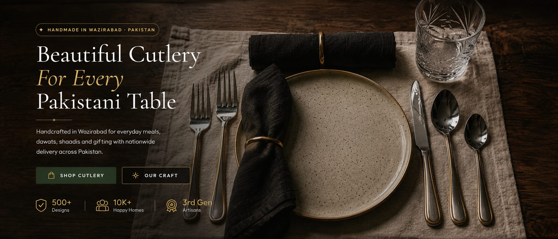 Beautiful cutlery for every Pakistani table