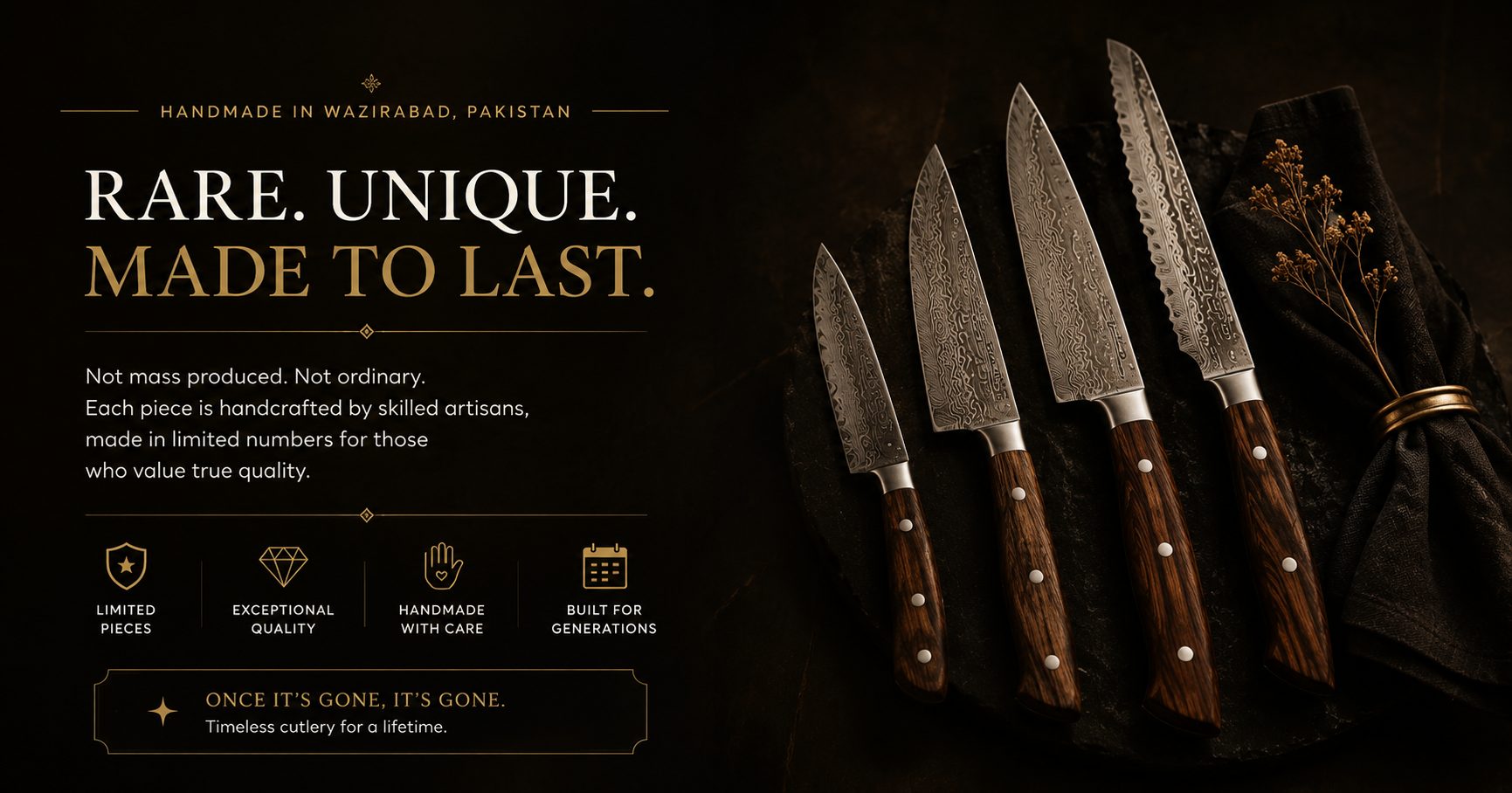 Rare, unique, handmade cutlery made to last